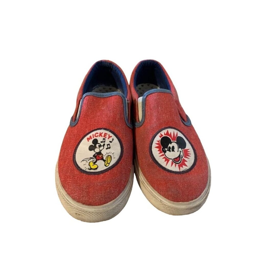 👗 2/$30 👗 Vintage Red Canvas Mickey Mouse Shoes sz 3
